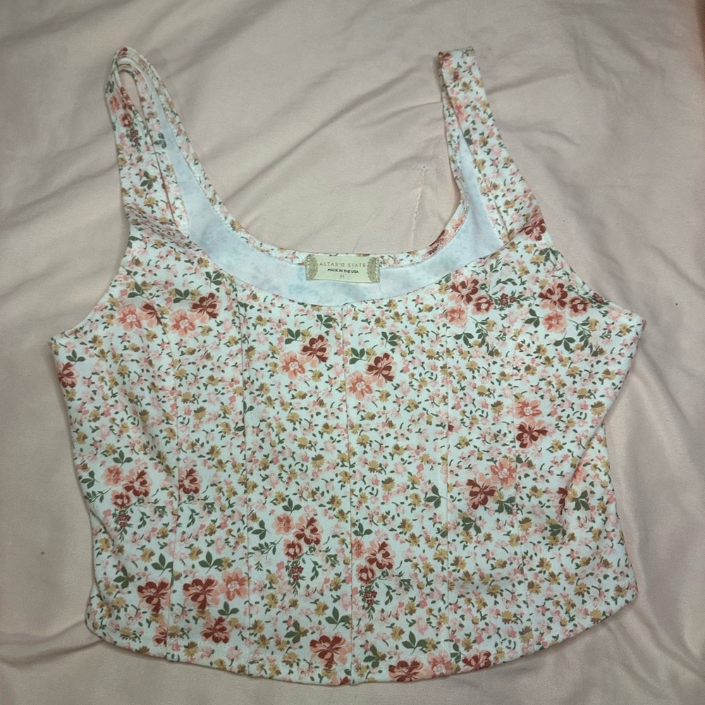 Altar'd State Floral Pink Camisole